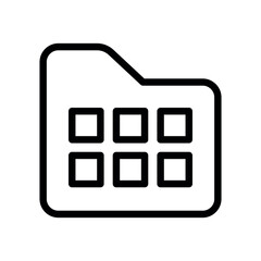 Fototapete - folder table vector icon