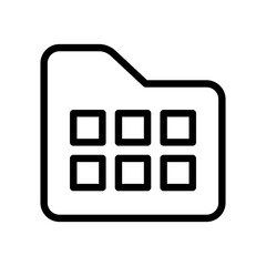 Fototapete - folder table vector icon