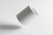 © AI_images_for_people - floating white cylinder, surrounded by empty space with smooth, clean lines and soft shadows.