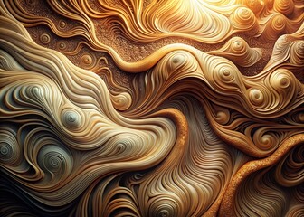 Wall Mural - Organic Flowing Lines: Abstract Natural Patterns Background