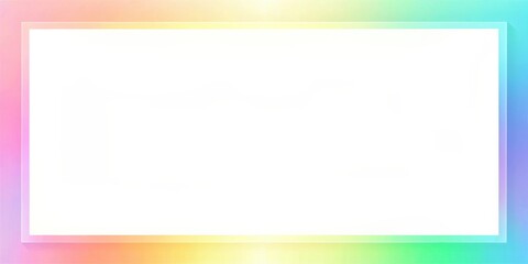 Poster - Pastel Rainbow Border Frame for Presentations and Designs