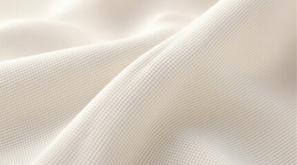 Wall Mural - ultra-detailed soft cotton weave texture close-up, breathable textile pattern, fine natural fibers, 
