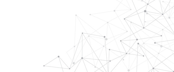 Wall Mural - abstract background for innovation technology geometric pattern with connecting the dots and lines f