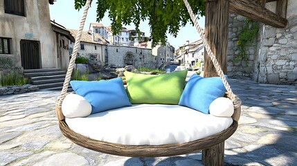 Canvas Print - Ground level swing seat