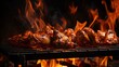 © khaas - Chicken Wings and Legs on a Flaming Grill