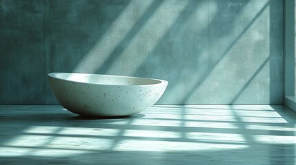 Wall Mural - Empty bowl, studio, sunlight, muted color