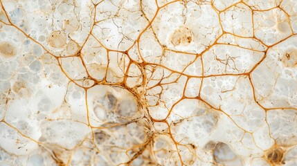 Sticker - Close-Up View of Unique White and Brown Natural Mineral Texture