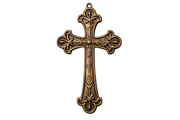 Decorative cross with intricate floral design