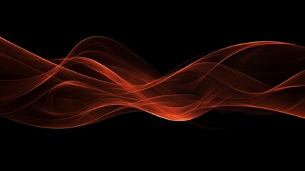 Wall Mural - abstract red flowing waves on dark background digital art composition graphic image design