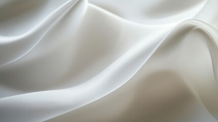 Wall Mural - Elegant ivory textile ripples flowing in a harmonious arrangement