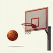 © Maxim Chaploutskiy  - A simple illustration of a basketball and hoop
