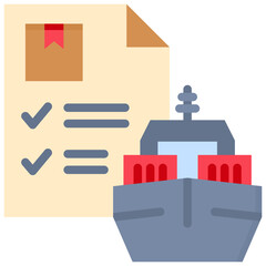 Wall Mural - Shipping Manifest icon