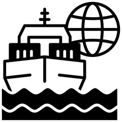 Wall Mural - Sea Freight icon