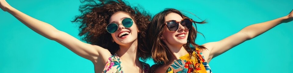 Wall Mural - Women enjoying themselves on a sunny day