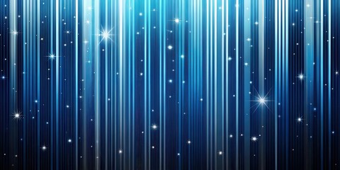 Wall Mural - abstract blue vertical stripes background with sparkling stars