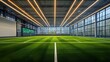 © mukuro - Modern Indoor Soccer Field with Artificial Turf