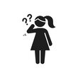 © Visual language - Female Confusion Question Mark Icon