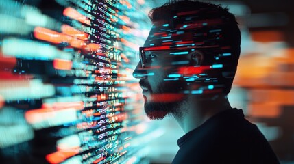 Digital Mind: Programmer Immersed in Code