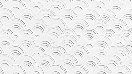 Wall Mural - Monochrome concentric semicircles cascading backdrop wallpaper