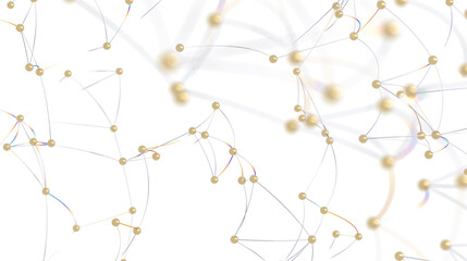 Abstract Network with Golden Spheres