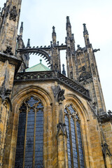 Wall Mural - Facade of the St. Vitus Cathedral in the Prague Castle complex in Prague, Czech Republic