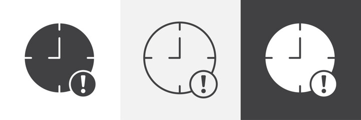 Wall Mural - alarm exclamation icons graphics pack vectors.