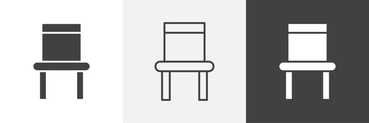 Wall Mural - chair icons graphics pack vectors.