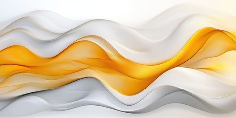 Wall Mural - Sophisticated golden silk wave design with elegant flowing lines