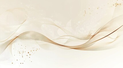 Wall Mural - Sophisticated golden wave lines with delicate textured background