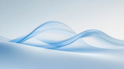 Wall Mural - Subtle Aquamarine Waves Flowing Gently Over Soft Pastel Dunes