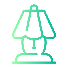 Wall Mural - table lamp gradient icon