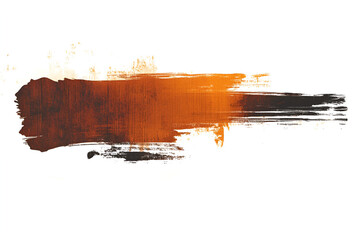 Wall Mural - Abstract Brushstroke in Black and Orange:  A dynamic brushstroke of orange, black, and gold paint creates an abstract, expressive texture, conveying a sense of raw energy and artistic freedom.