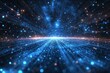 © AI Duke - Abstract Blue Glowing Particle Background Futuristic Space Galaxy Cosmic Stardust Design