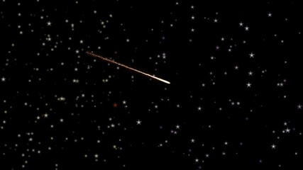 Wall Mural - animation of meteor on black background 