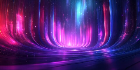 Wall Mural - vibrant light patterns create a mesmerizing visual experience in a futuristic setting