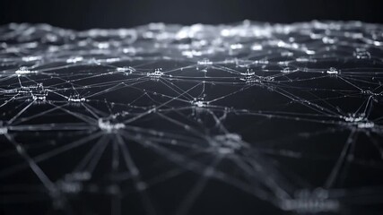 Global network connection, data flow, digital world, dark background, technology concept