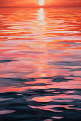 Wall Mural - sunset over water