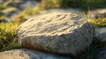 Canvas Print - Golden Hour Rock: A Serene Landscape