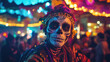 © smth.design - Festive man with traditional skull paint celebrating Dia de los Muertos