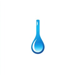 Wall Mural - Blue Water Drop Icon, Isolated, Graphic Design Element, for Web or App