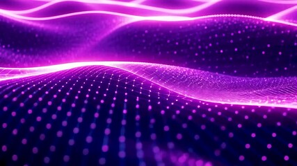 Wall Mural - colorful waves of light dance in digital space