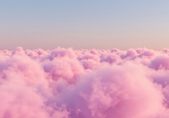 Wall Mural - abstract 3d candy fluffy texture with gradient cotton candy clouds in the sky. fantasy pink cloud in