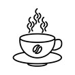 © Muhtemel - Coffee cup icon Outline vector symbol sign