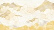 © Matoya - Golden Mountains Cloudscape Serene Watercolor Asian Art Design