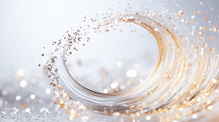 Wall Mural - Shimmering celestial trails close up on glass for elegant decor or abstract design