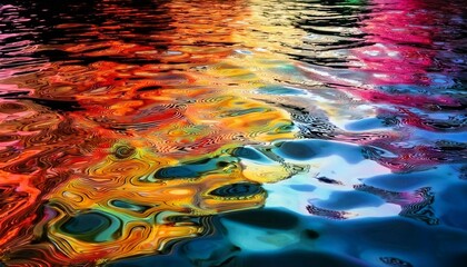 Wall Mural - abstract colorful water background