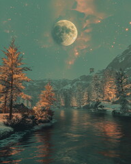 Wall Mural - festive landscape cinematic sci-fi rusticcore --ch_004