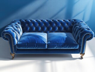 Wall Mural - Royal Blue Velvet Sofa