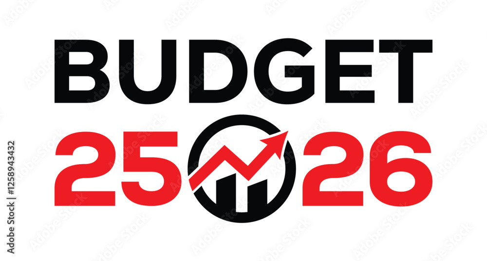 Budget 2025-2026 logo design, 2025-26 budget banner design templates ...