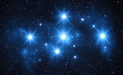 Wall Mural - bright stars shine in cosmic nebula; space background, website design